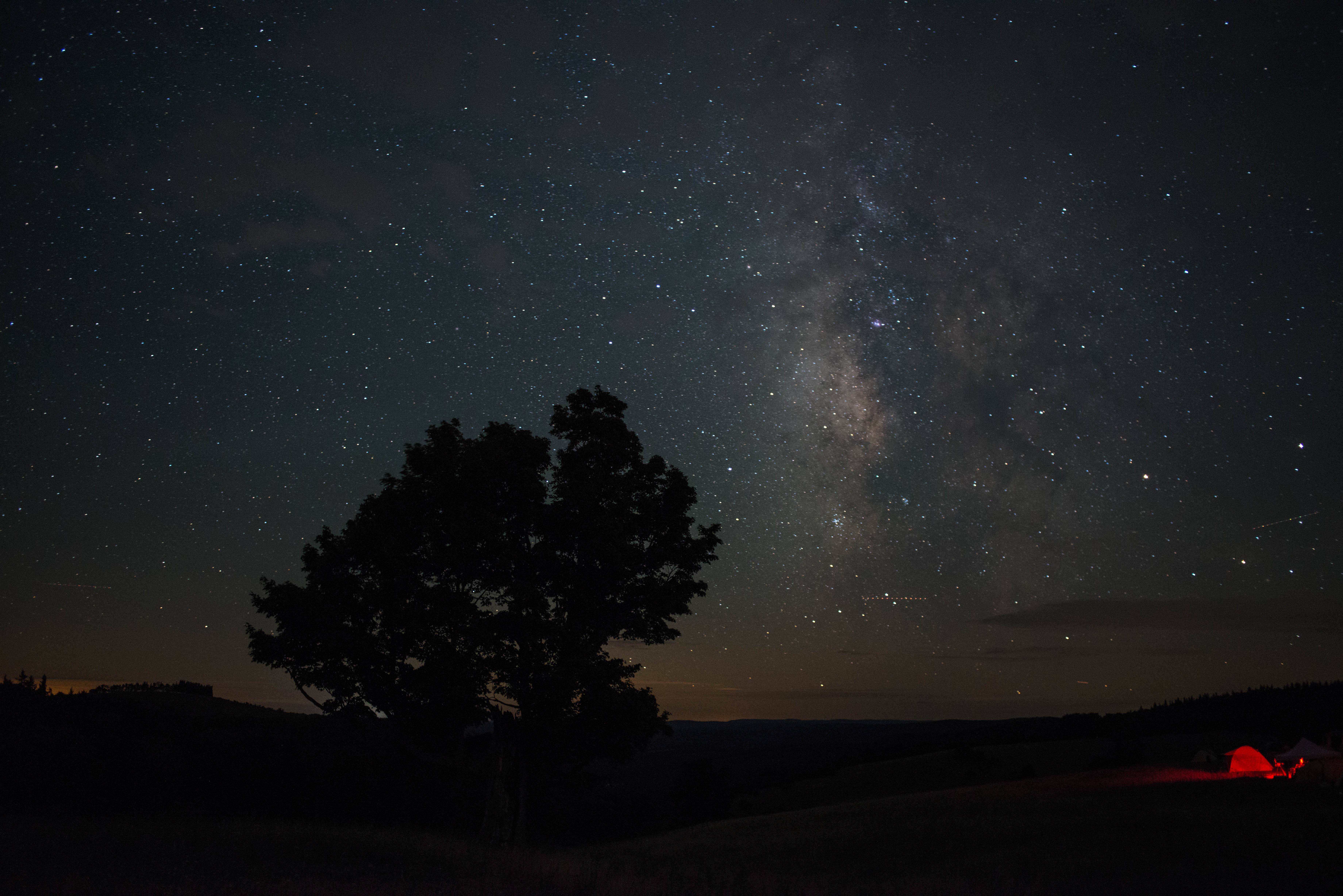 Milky Way over the campsite at AHSP