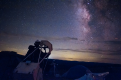 Dobsonian telescope set up at AHSP, by Kurtis Markham